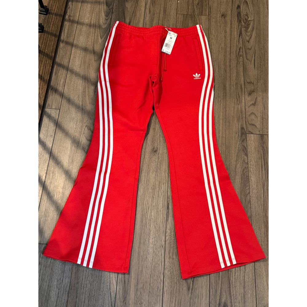 Adidas Originals Women Flared Track Pants Better Scarlet Red IV9325 Medium NWT